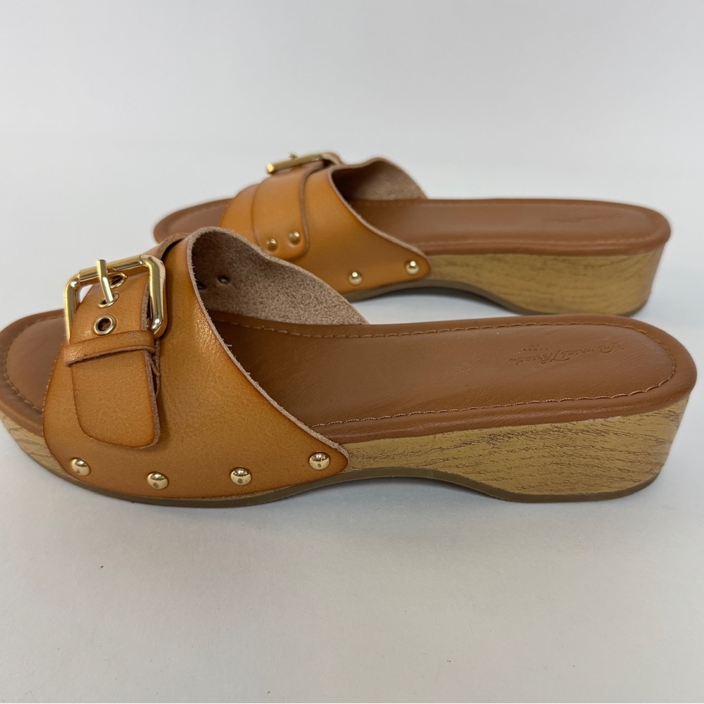 Universal Thread Clogs Strappy Buckle Slides Brow… - image 4